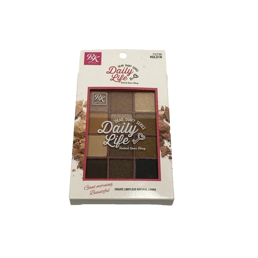 DAILY‎ LIFE eye shadow palette dear diary natural look RK by kiss 12 colors